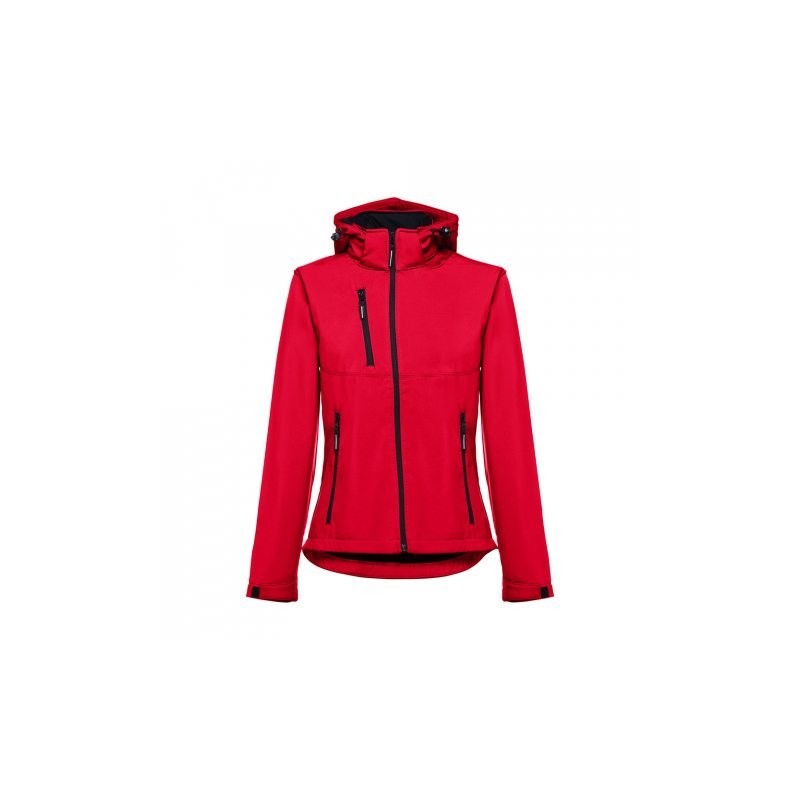 THC ZAGREB WOMEN. Chaqueta softshell para mujer, con capucha removible
