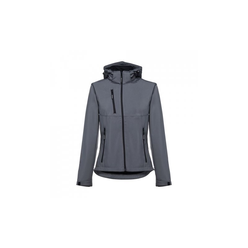 THC ZAGREB WOMEN. Chaqueta softshell para mujer, con capucha removible