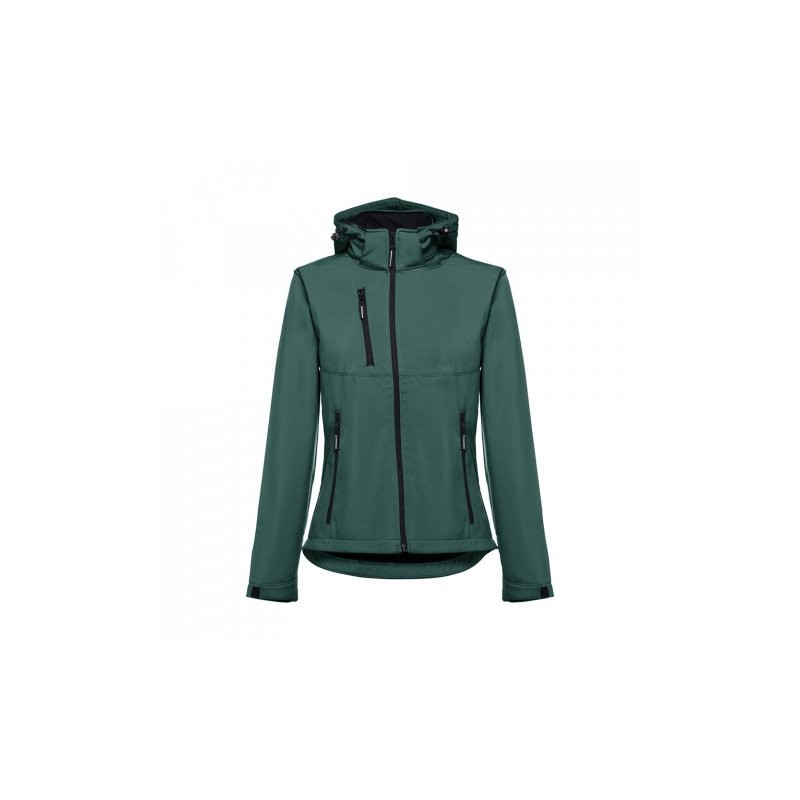 THC ZAGREB WOMEN. Chaqueta softshell para mujer, con capucha removible