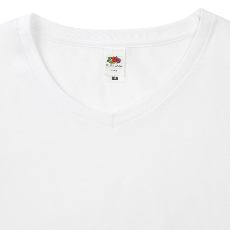 Camiseta Adulto Blanca Iconic V-Neck