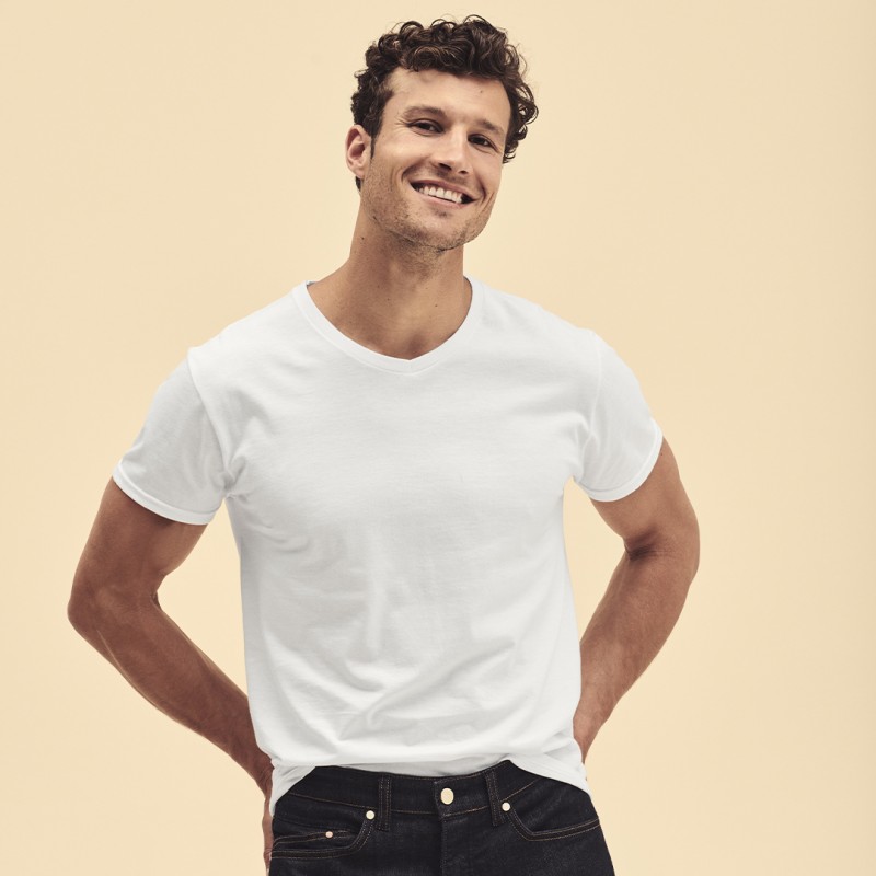 Camiseta Adulto Blanca Iconic V-Neck