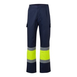 Two-colour twill trousers...