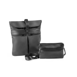Mochila de microfibra y PU...