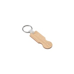 Llavero de bambú Shopz