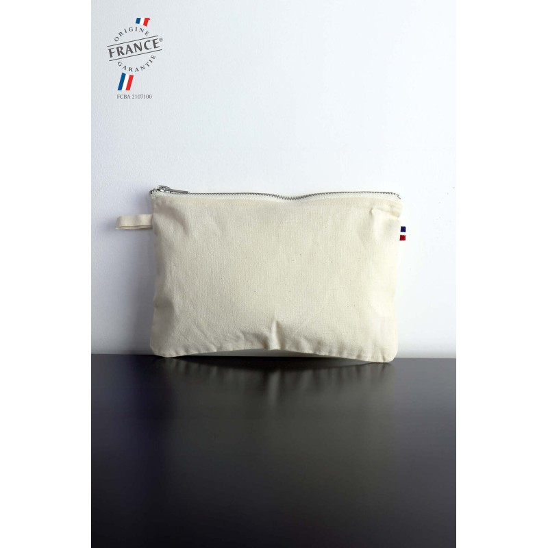 Bolsita con cremallera de algodón orgánico Maé