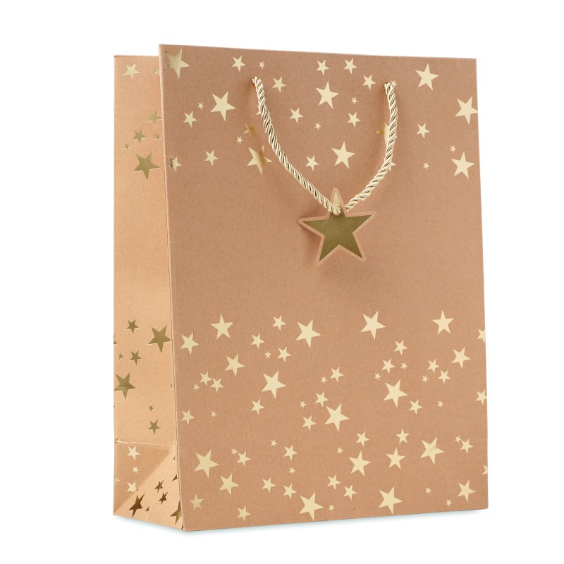 Bolsa de papel de regalo navideña Sparkle