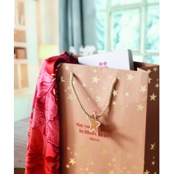 Bolsa de papel de regalo navideña Sparkle