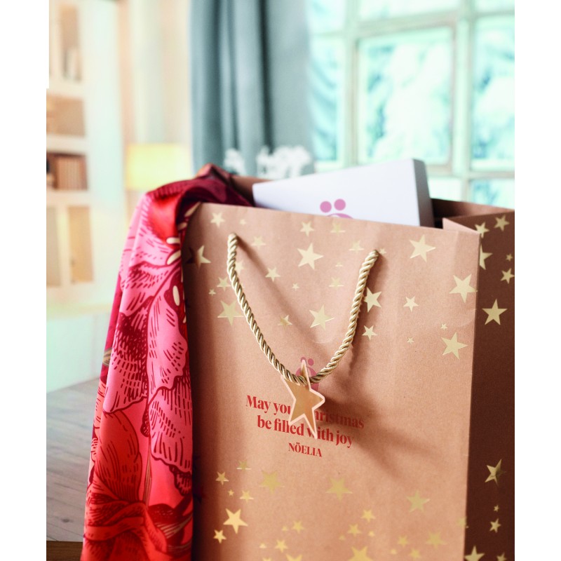 Bolsa de papel de regalo navideña Sparkle
