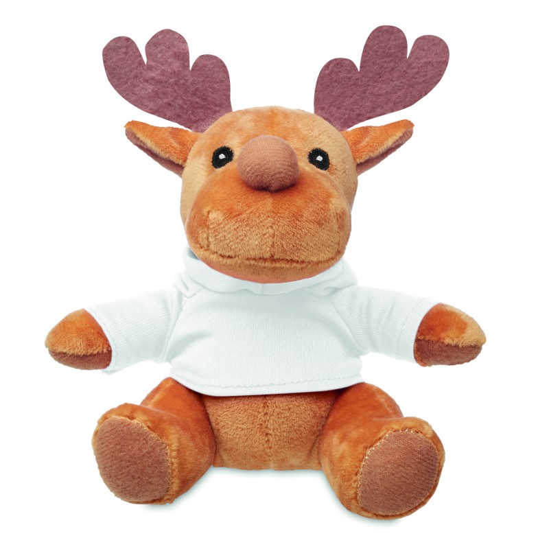Reno de peluche con sudadera Rudolph