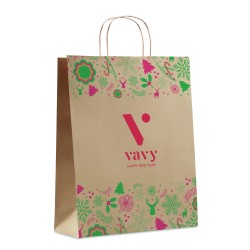 Bolsa de papel de regalo navideña grande Bao Large
