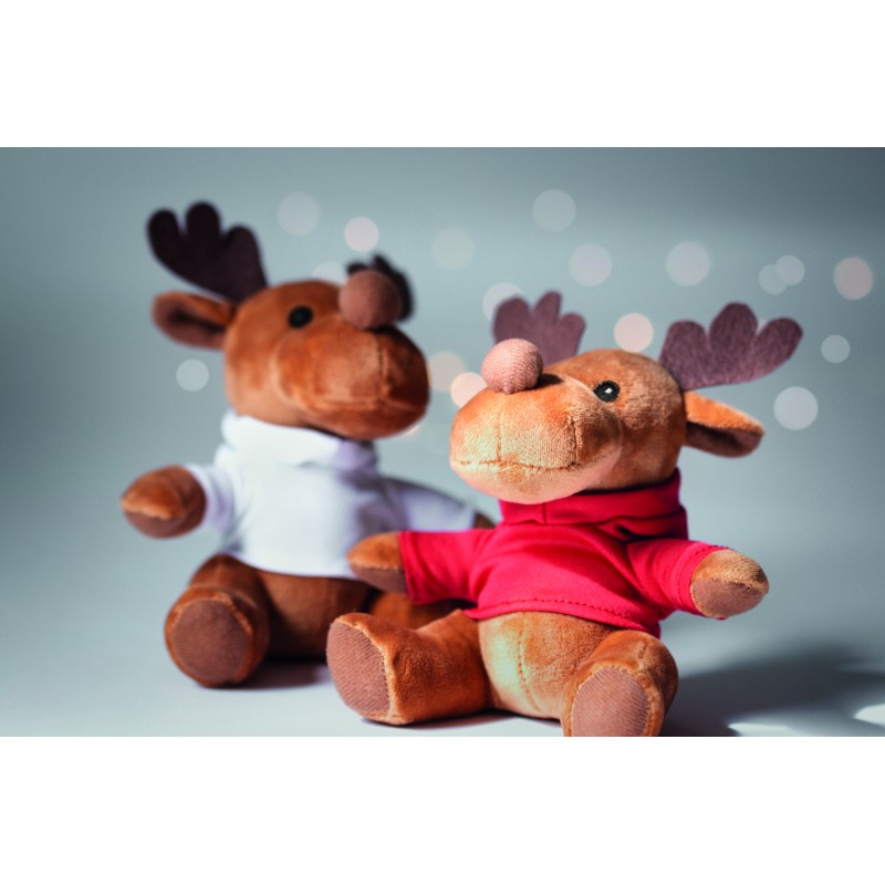 Reno de peluche con sudadera Rudolph