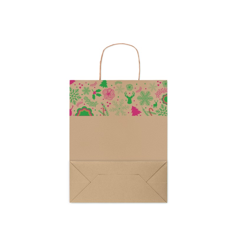 Bolsa de papel de regalo navideña mediana Bao Medium