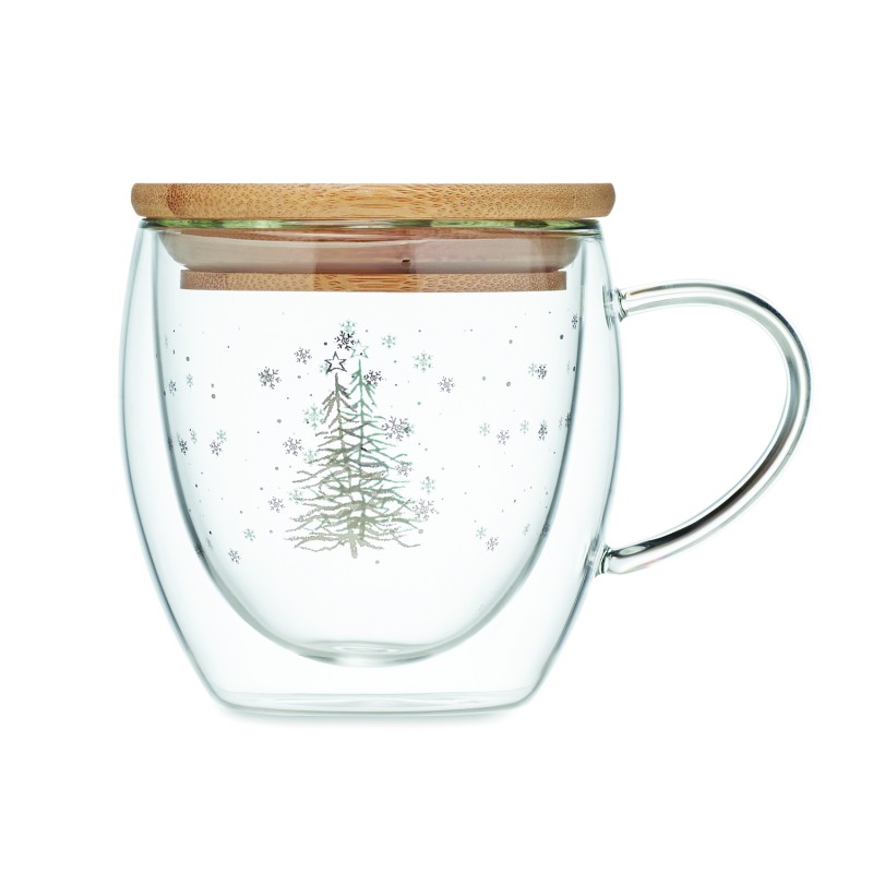 Taza de borosilicato de doble pared Sian 220 ml