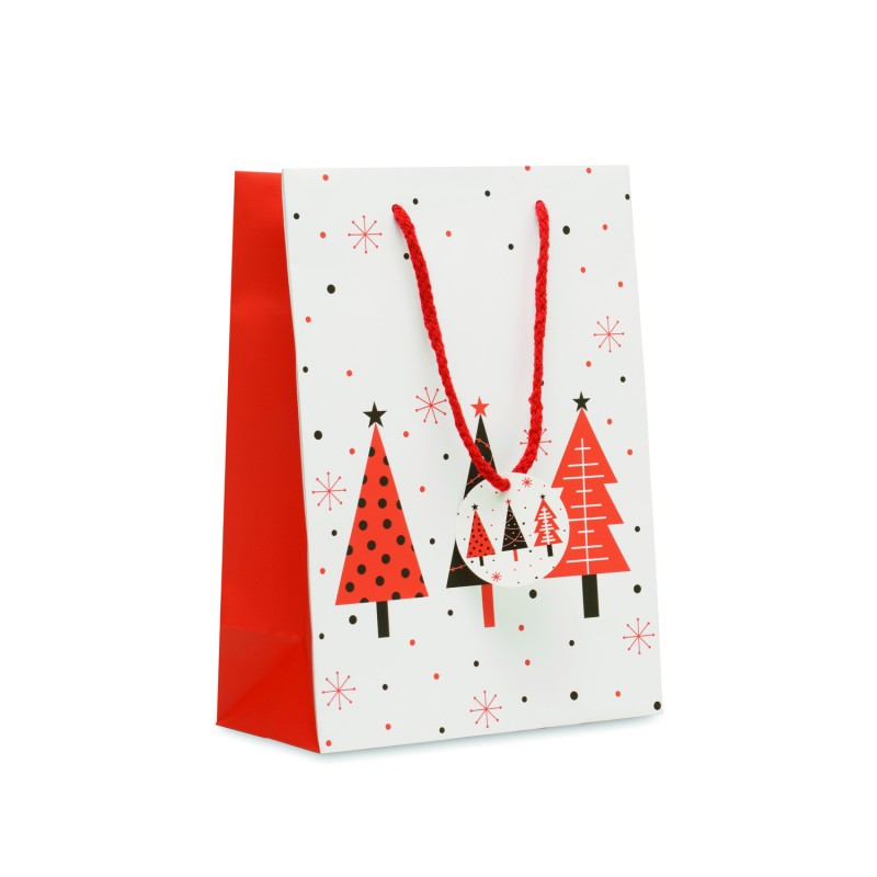 Bolsa de regalo navideña de papel mediana Bossa Medium