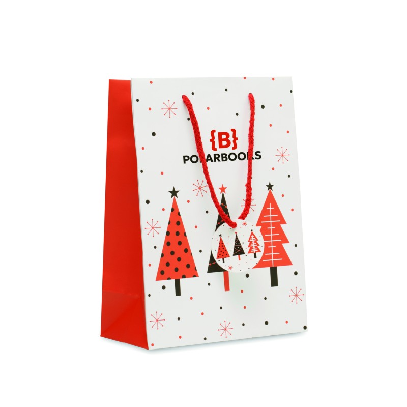 Bolsa de regalo navideña de papel mediana Bossa Medium