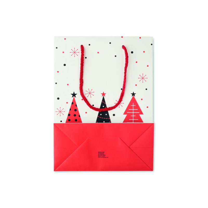 Bolsa de regalo navideña de papel mediana Bossa Medium