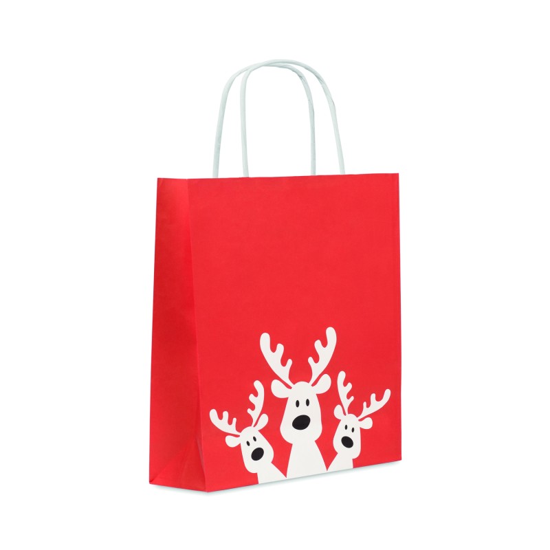 Bolsa de regalo navideña de papel reciclado pequeña Bao Small
