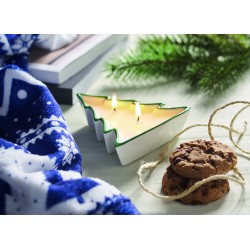 Vela vegetal con soporte de árbol de Navidad Holifir 60 g