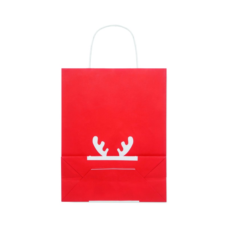Bolsa de regalo navideña de papel reciclado pequeña Bao Small