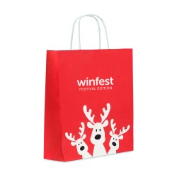 Bolsa de regalo navideña de papel reciclado mediana Bao Medium