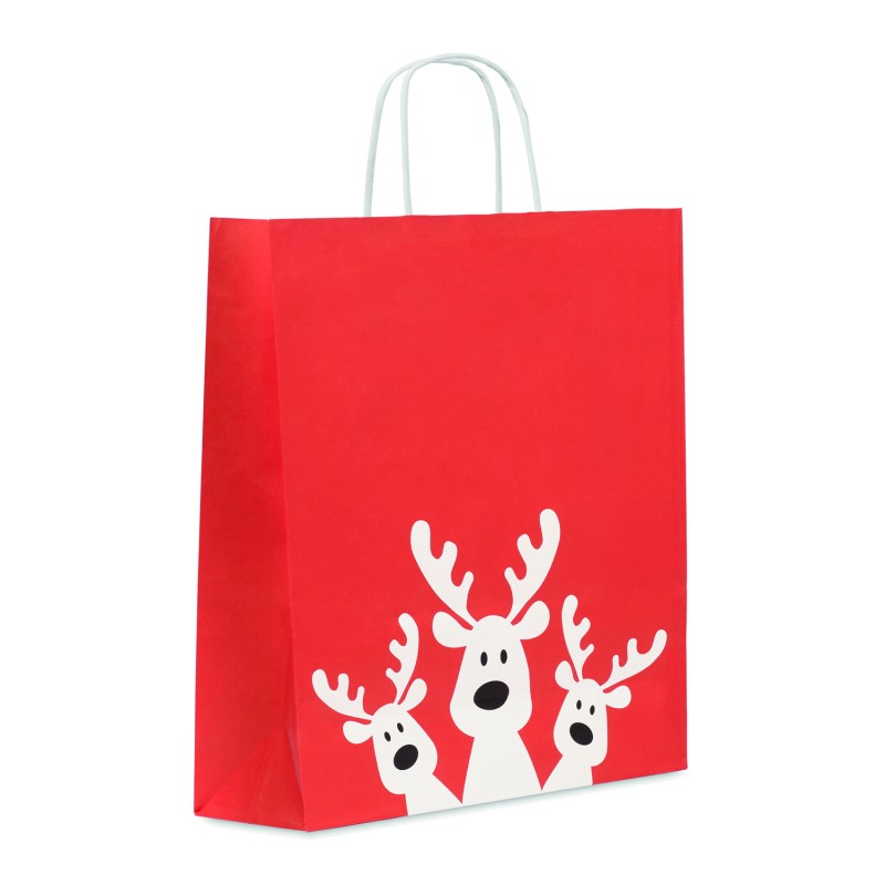 Bolsa de regalo navideña de papel reciclado grande Bao Large