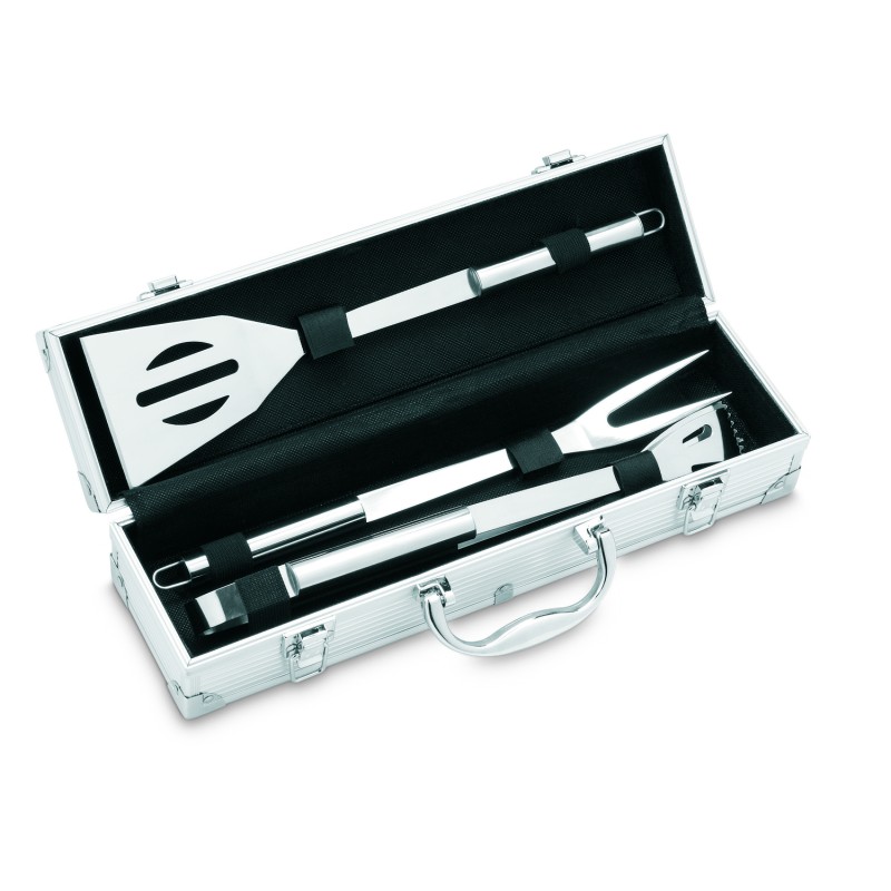 Set de barbacoa en maletín de aluminio Asador