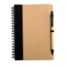 Libreta de papel reciclado con bolígrafo Sonora Plus