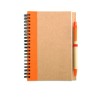Libreta de papel reciclado con bolígrafo Sonora Plus