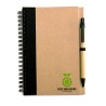 Libreta de papel reciclado con bolígrafo Sonora Plus