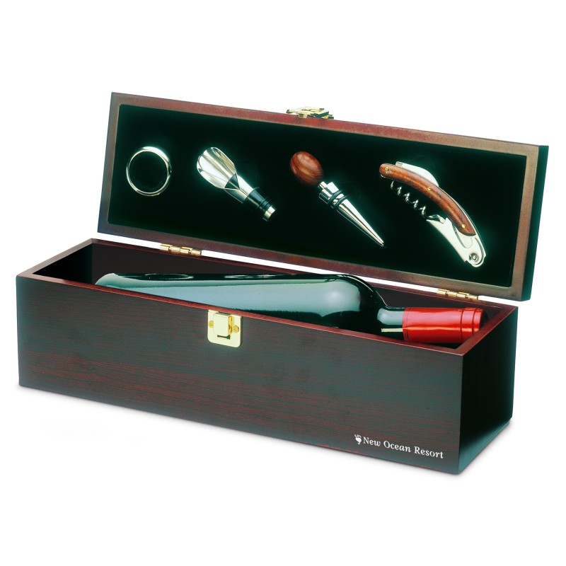 Set de vino en caja de madera Costieres
