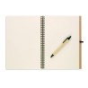 Libreta de papel reciclado con bolígrafo Bloquero Plus