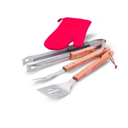Delantal con utensilios de barbacoa Donau East
