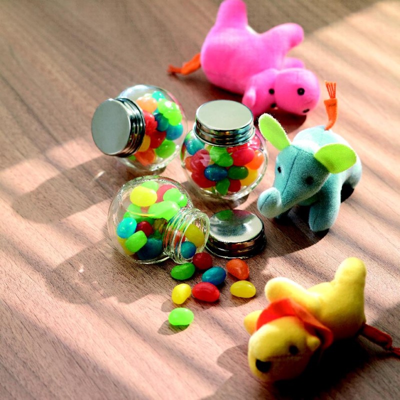 Bote de cristal con caramelos Beandy