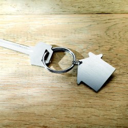 Llavero de aluminio con forma de casa Heim
