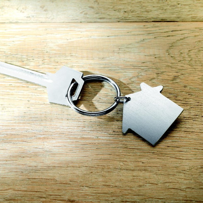 Llavero de aluminio con forma de casa Heim