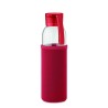 Botella de vidrio reciclado con funda Ebor 500 ml