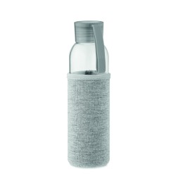 Botella de vidrio reciclado con funda Ebor 500 ml
