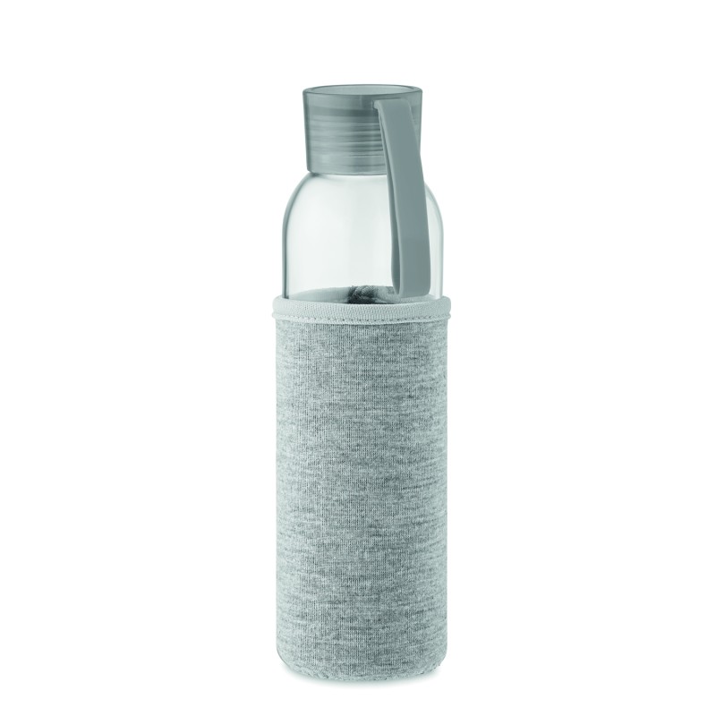 Botella de vidrio reciclado con funda Ebor 500 ml