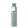 Botella de vidrio reciclado con funda Ebor 500 ml