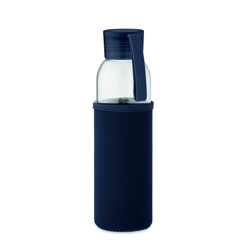 Botella de vidrio reciclado con funda Ebor 500 ml