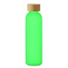 Botella de vidrio esmerilado con tapa de bambú Abe 500 ml