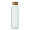 Botella de vidrio esmerilado con tapa de bambú Abe 500 ml