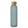 Botella de vidrio esmerilado con tapa de bambú Abe 500 ml