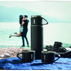 Set de termo de acero con 2 tazas Sharm 420 ml