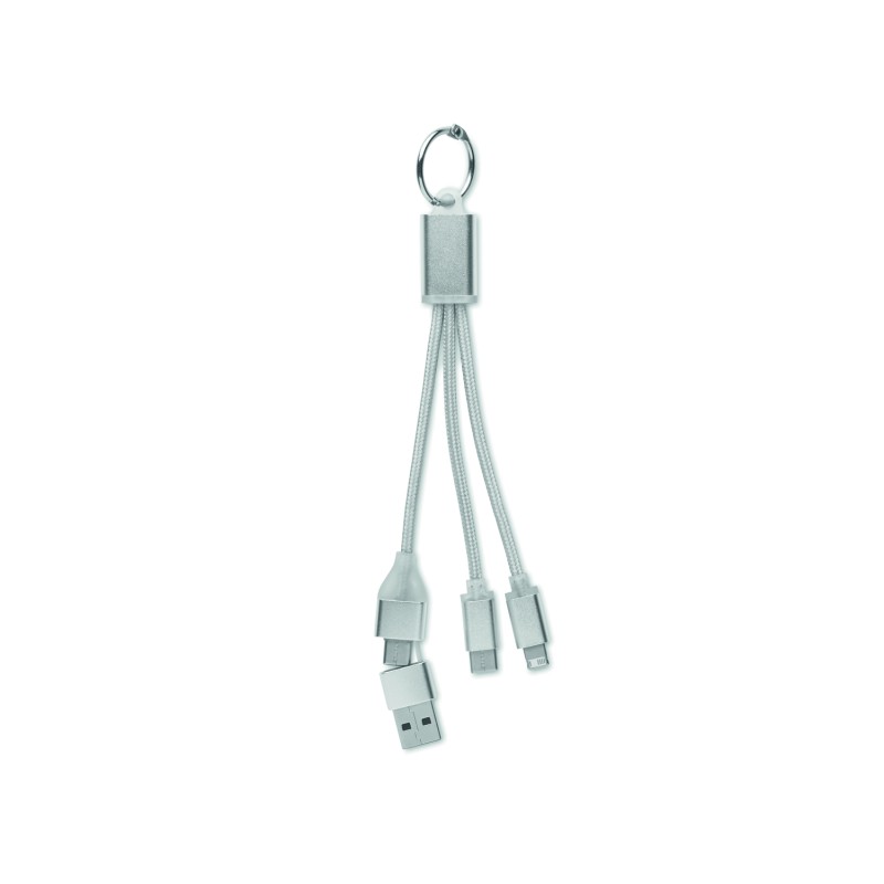 Llavero con cable de carga 4 en 1 Blue