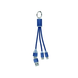 Llavero con cable de carga 4 en 1 Blue