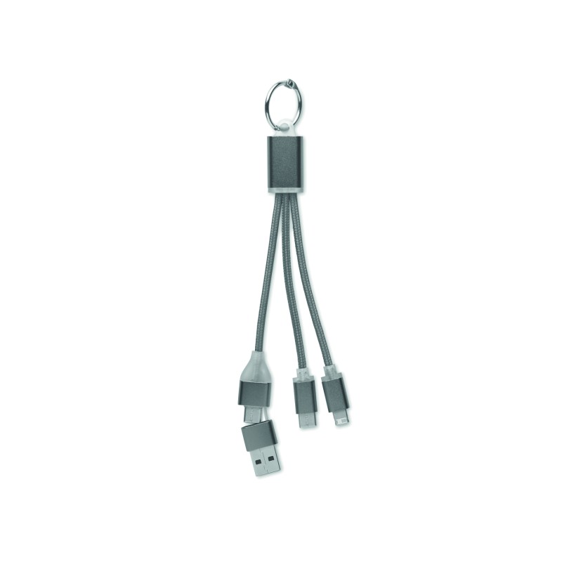 Llavero con cable de carga 4 en 1 Blue