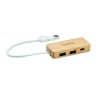 Hub USB de 3 puertos de bambú Hubbam