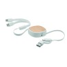 Cable de carga retráctil con bambú Togobam