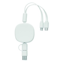 Cable de carga retráctil con bambú Togobam